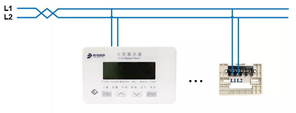 JBF5060/JBF5061火灾显示盘示意图